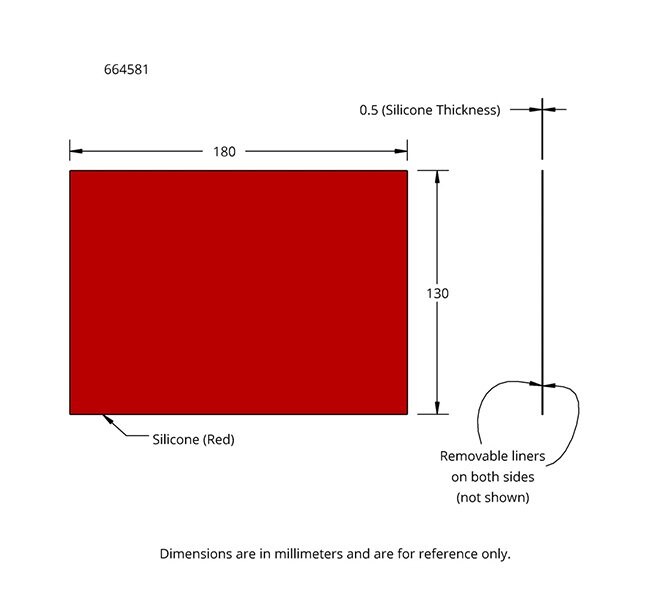 Press-to-Seal™ Silicone Sheet with Adhesive, 13 cm x 18 cm, 0.5 mm thick