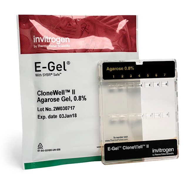 E-Gel™ CloneWell™ II Agarose Gels with SYBR Safe, 0.8%