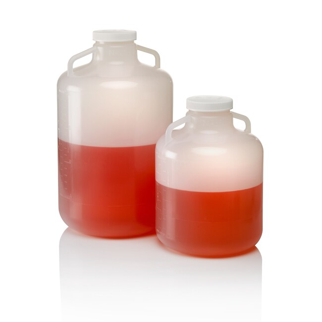 Nalgene&trade; Polypropylene, Wide-Mouth Carboy with Handle