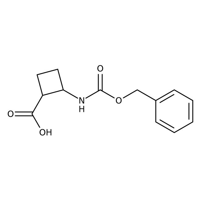 trans-2-(Benzyloxycarbonylamino)cyclobutanecarboxylic acid, 97%, Thermo Scientific Chemicals