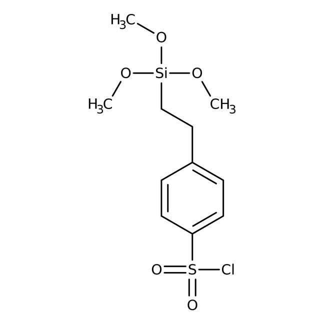 2-(4-Chlorosulfonylphenyl)ethyltrimethoxysilane, 50% solution in dichloromethane, AcroSeal&trade;, Thermo Scientific Chemicals