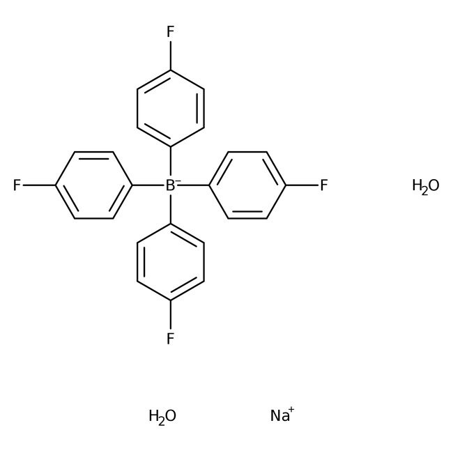 Dihidrato de tetrakis(4-fluorofenil)borato de sodio, 98 %, Thermo Scientific Chemicals