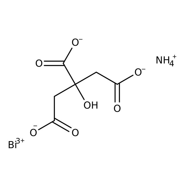 Ammoniumbismutcitrat, Bi 48&ndash;52 %, Wasser ca. 2 %, Thermo Scientific Chemicals