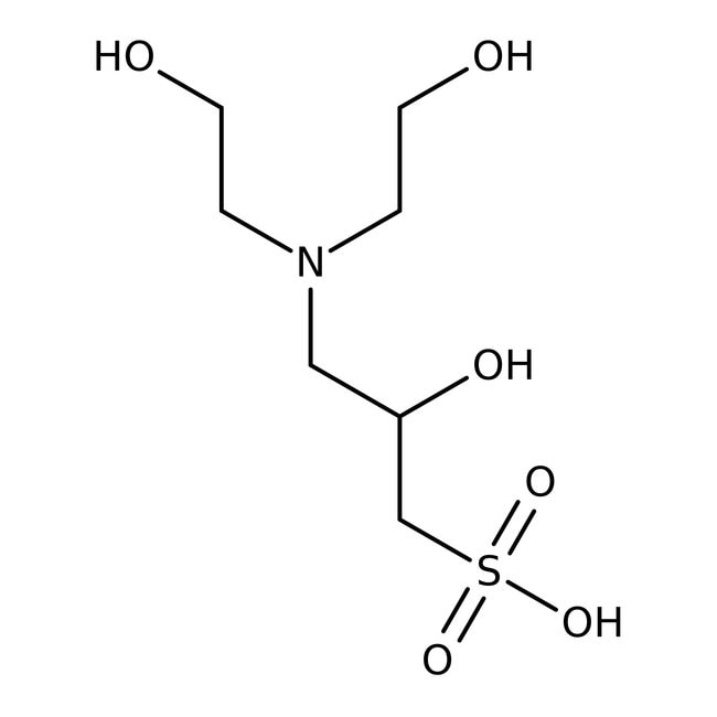 3-[Bis(2-hydroxyethyl)amino]-2-hydroxypropanesulfonic acid, 99%, Thermo Scientific Chemicals