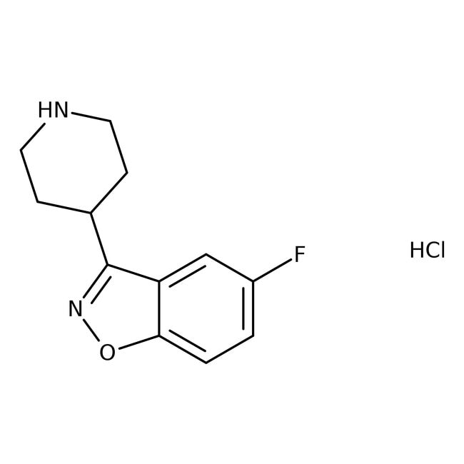 Clorhidrato de 5-fluoro-3-(4-piperidinil)-1,2-bencisoxazol, 96 %, Thermo Scientific Chemicals