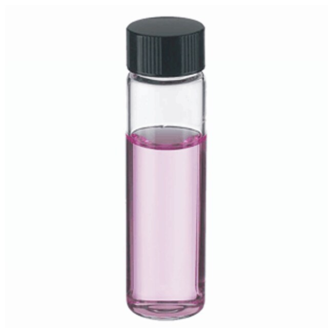 Wheaton&trade; Clear Glass Sample Vials in Lab File with Caps Attached