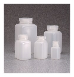 Nalgene™ Large Square Wide-Mouth HDPE Bottle with Closure