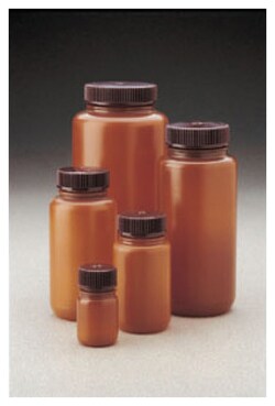 Nalgene™ Square Amber PETG Media Bottles with Closure: Nonsterile