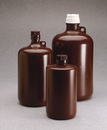 Nalgene&trade; Large Narrow-Mouth Amber Bottles