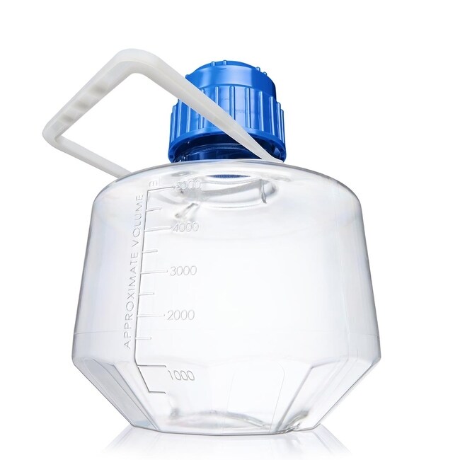 Nalgene&trade; 5-Liter Shake Flasks with Angled or Faceted Bottom