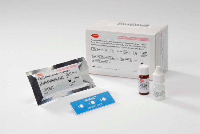 Kit de tipificación de virus parainfluenza IMAGEN&trade; con ensayo de inmunofluorescencia directa