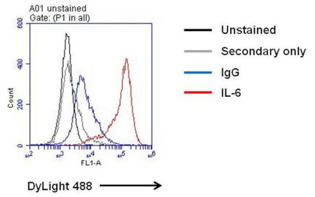 IL-6 Antibody in Flow Cytometry (Flow)