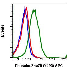 Phospho-ZAP70/Syk (Tyr493, Tyr526) Antibody in Flow Cytometry (Flow)