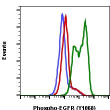 Phospho-EGFR (Tyr1068) Antibody in Flow Cytometry (Flow)