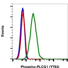 Phospho-PLCg1 (Tyr783) Antibody in Flow Cytometry (Flow)