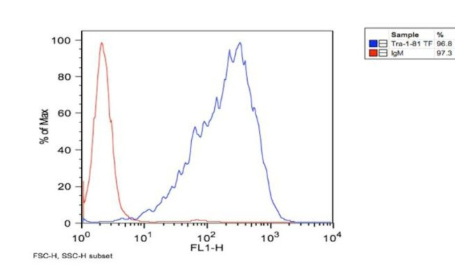 TRA-1-81 Antibody in Flow Cytometry (Flow)