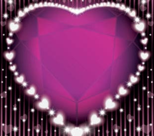 valentine diamond heart